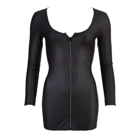 Cottelli - společenské šaty se zipem s kamínky (černé) - XL