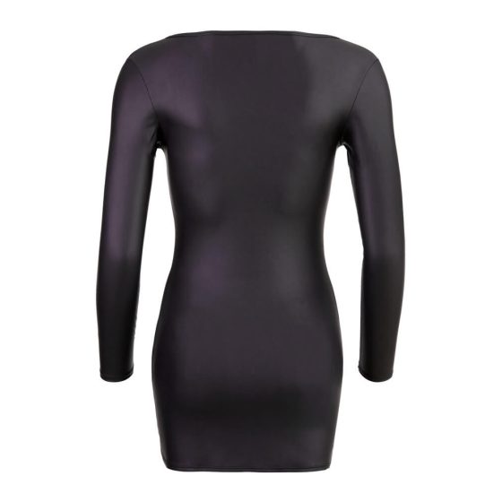 Cottelli - společenské šaty se zipem s kamínky (černé) - XL