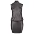Cottelli Plus Size - lesklé šifonové šaty - černé - 4XL