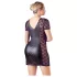 Cottelli Plus Size - krajkové šaty s mašlí - černé - 4XL