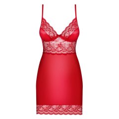   Obsessive Lovica - krajková noční košilka s tangy (červená)