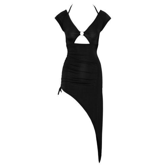 Cottelli Party - asymetrické kroužkové šaty (černé) - M