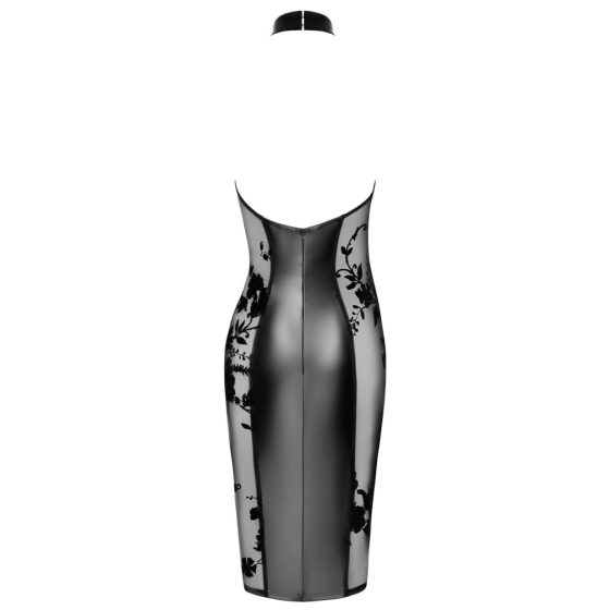 Noir - průsvitné šaty s výstřihem (černé)