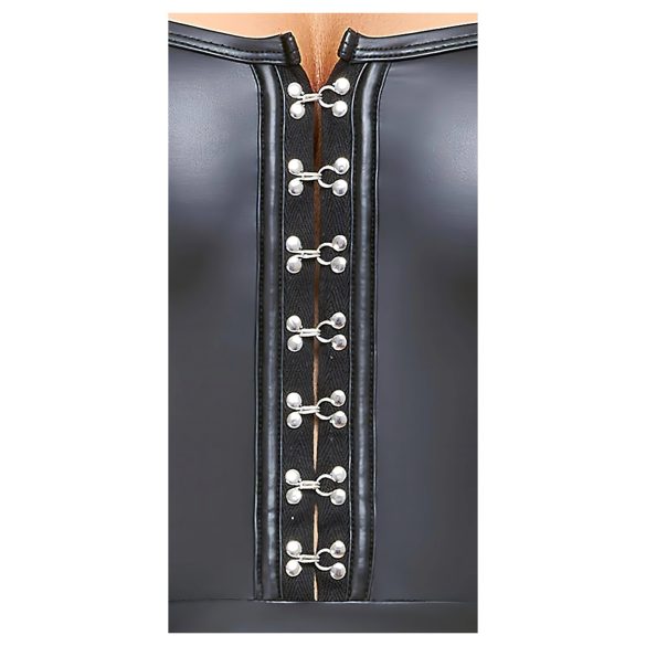 Cottelli - lesklé minišaty s plisovanou sukní (černé)