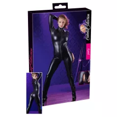 Cottelli - lesklý overal s dlouhým rukávem - černý - S