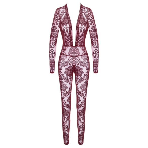 Noir Kink Royal - průsvitný catsuit - červená