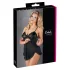 Cottelli - babydoll košilka - volná, s volánky - černá - XXL