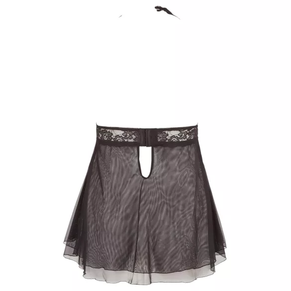 Cottelli Plus Size - babydoll s krajkou - černá - plus size