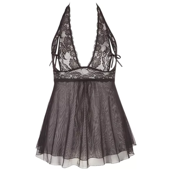Cottelli Plus Size - babydoll s krajkou - černá - plus size - 2XL