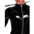 Noir - dámský overal na zip s dlouhým rukávem - černý - XL