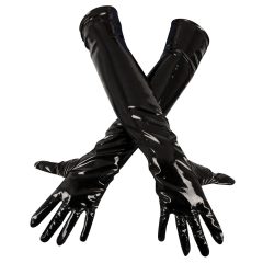 Black Level - lesklé lakované rukavice (černé)