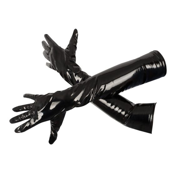 Black Level - lesklé lakované rukavice (černé) - L