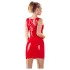 Latexová minišaty bez rukávů Late X (červené) - S