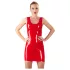 Latexová minišaty bez rukávů Late X (červené) - XL