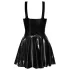 LATEX - mini šaty s volánovou sukní (černé) - M