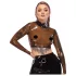 Latexový průsvitný top Late X (průsvitně černý)