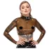 Latexový průsvitný top Late X (průsvitně černý)