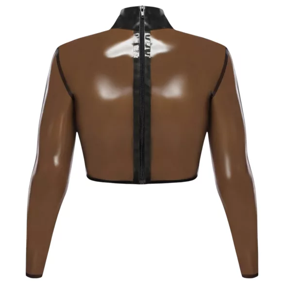 Latexový průsvitný top Late X (průsvitně černý)