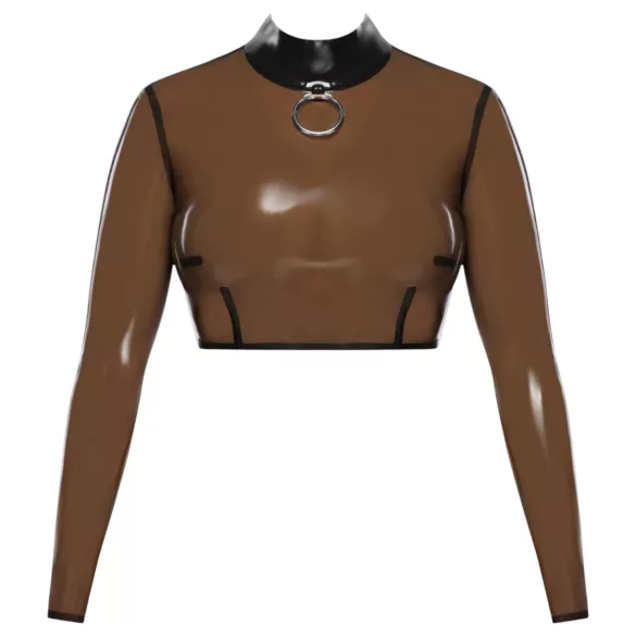Latexový průsvitný top Late X (průsvitně černý)