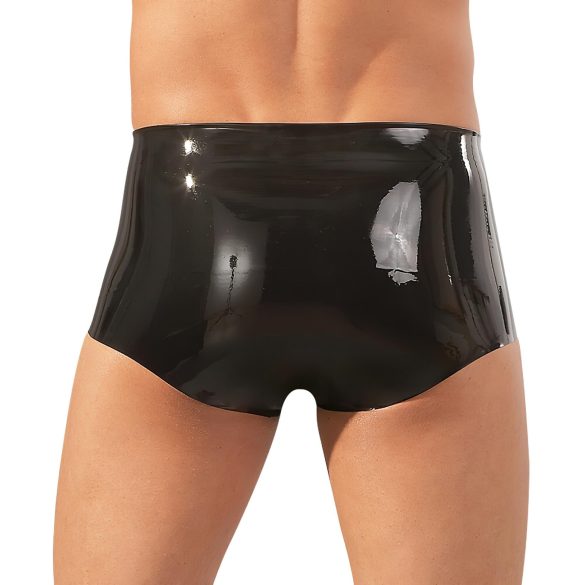 LATEX - boxerky s návlekem na penis - černé - L/XL