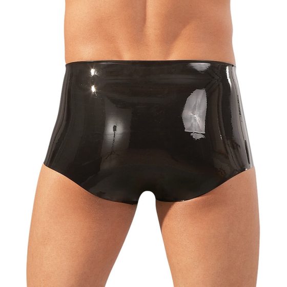 LATEX - boxerky s návlekem na penis (černé) - L/XL