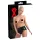 Latex dámské kalhotky s poševním kondomem (černé) - XL