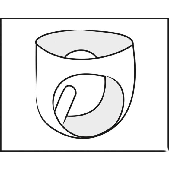LATEX - pánské vnitřní kónické anální dno s dildem (černé)