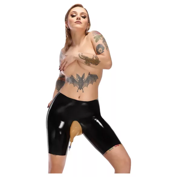 LATEX - latexová spodní část na moč s vypouštěcím otvorem (černá)