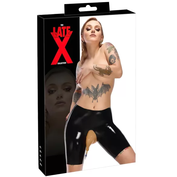 LATEX - latexová spodní část na moč s vypouštěcím otvorem (černá)