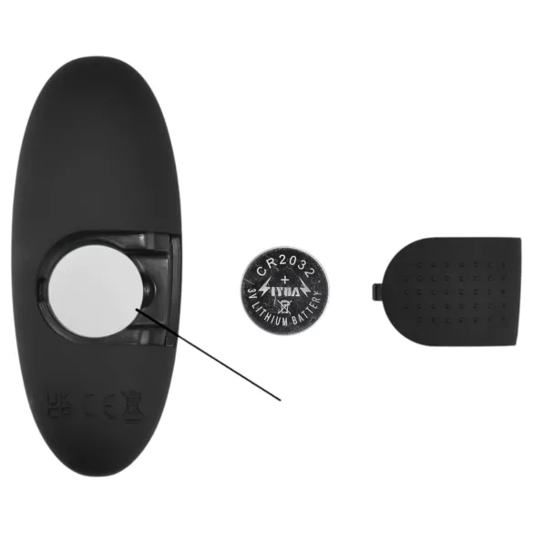 Mrow - anální vibrátor s dálkovým ovládáním a LED - černý