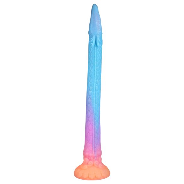 OgazR XXL - fosforeskující anální dildo úhoř - 47 cm (růžová)