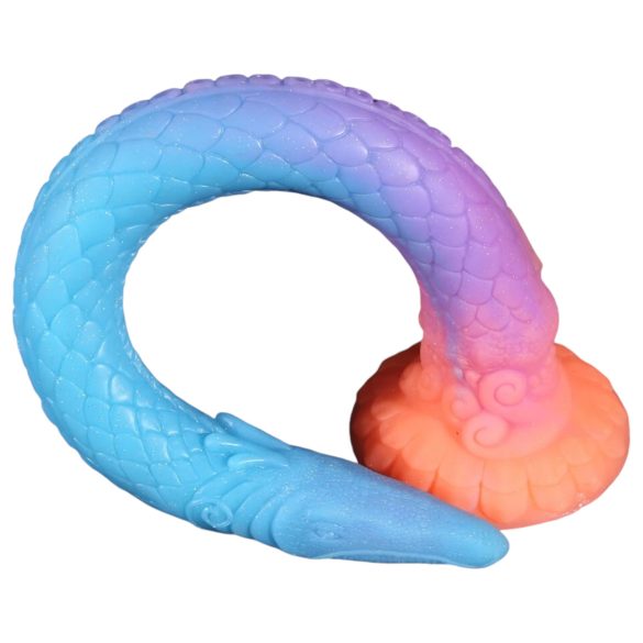 OgazR XXL - fosforeskující anální dildo úhoř - 47 cm (růžová)