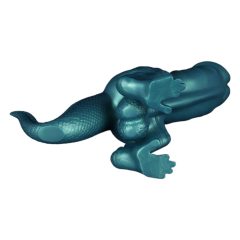   Toppedmonster - Dinosauří silikonové dildo - 26 cm (tyrkysové)