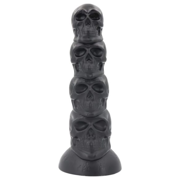 Toppedmonster - dildo ve tvaru lebky - 22 cm - černý