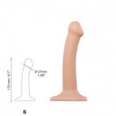   Strap-on-me S - realistické dildo s dvojitým povrchem - malé (tělová barva)