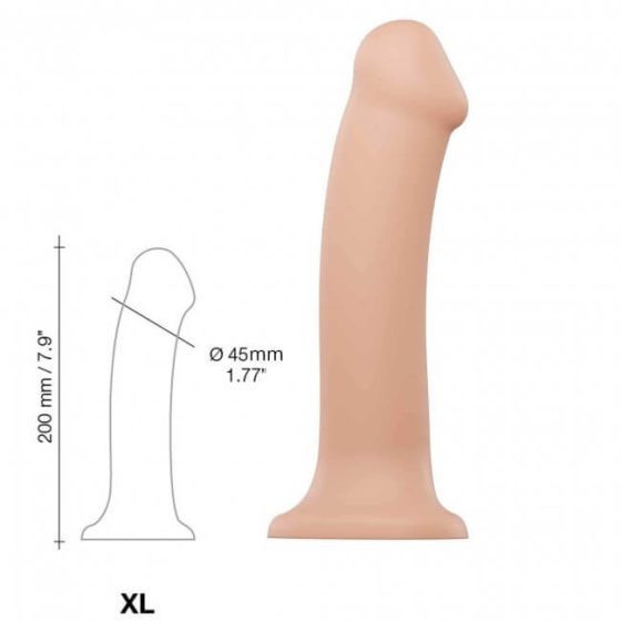 Strap-on-me XL - dvouvrstvé realistické dildo - extra velké (přírodní)