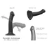 Strap-on-me Dual S - dvojité dildo - dvojitá vrstva - černé