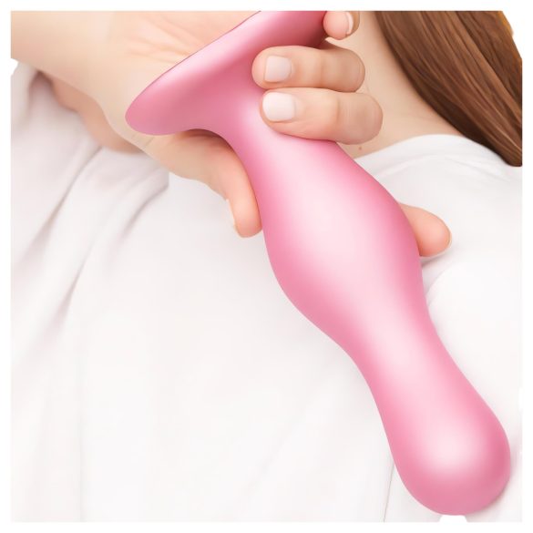 Strap-on-me Curvy S - vlnkovaný dildo s přísavkou - růžový