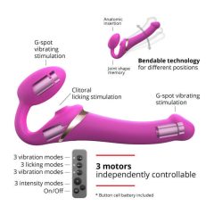   Strap-on-me M - Vzduchový vibrátor bez řemínků - střední (růžový)