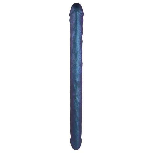 Strap-on-me - dvojité dildo - modrý metalický
