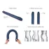 Strap-on-me - dvojité dildo - modrý metalický