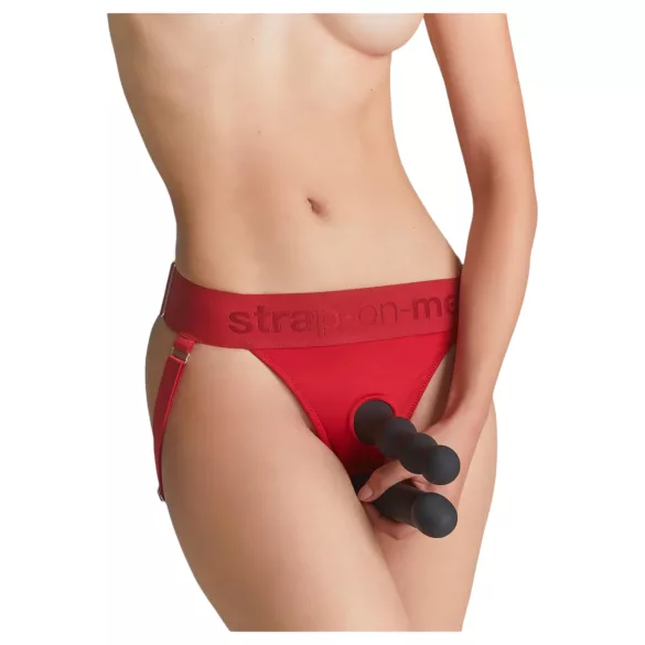Strap-on-me - spodní popruh na připínací dildo - nastavitelný - červený