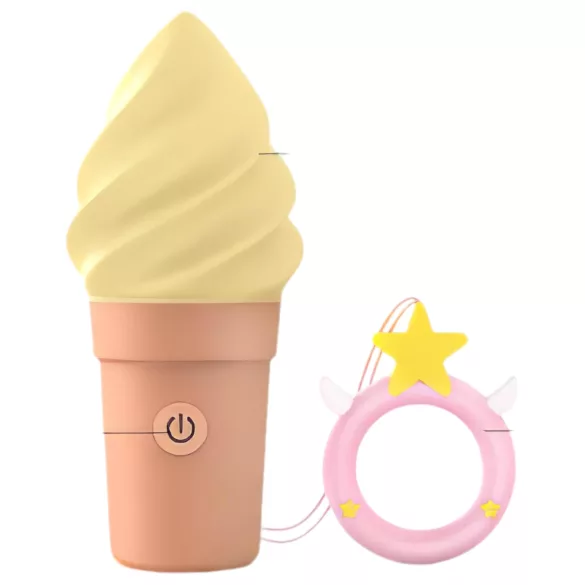 Love to Love Cand Ice - akumulátorový klitorální vibrátor (vanilka)