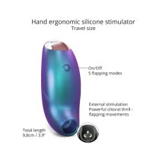   Love to Love Believer - vodotěsný stimulátor klitorisu na baterie (tyrkysová metalíza)