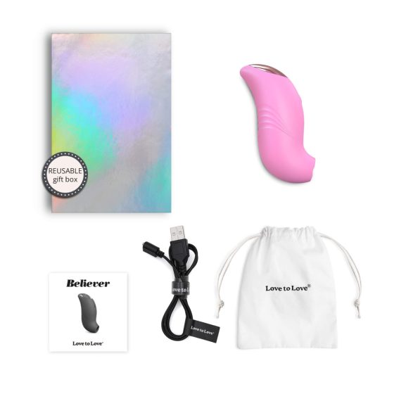Love to Love Believer - dobíjecí, vodotěsný stimulátor klitorisu (růžový)