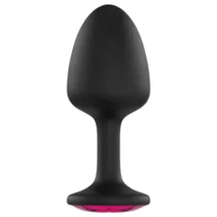   Dorcel Geisha Plug Ruby L - černý anální kolík s růžovým kamenem