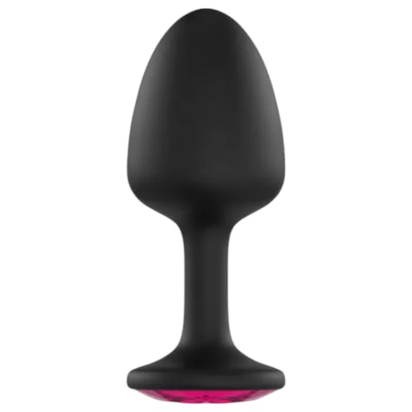 Dorcel Geisha Plug Ruby L - černý anální kolík s růžovým kamenem