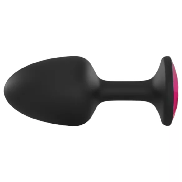 Dorcel Geisha Plug Ruby L - černý anální kolík s růžovým kamenem