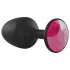 Dorcel Geisha Plug Ruby L - černý anální kolík s růžovým kamenem