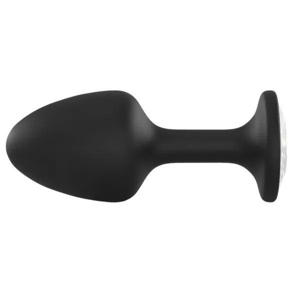 Dorcel Geisha Plug Diamond XL - černý anální kolík s bílými kamínky